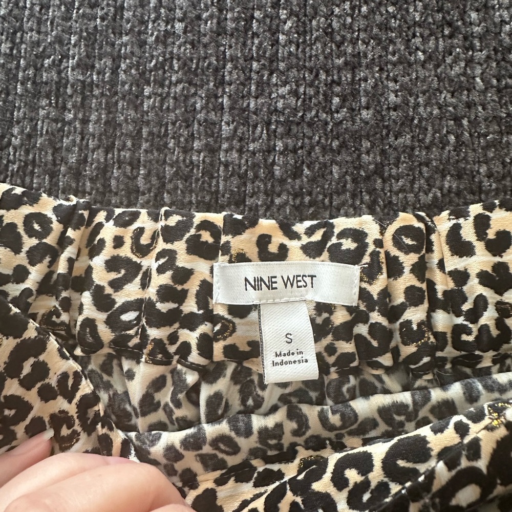 Nine West Asymmetrical Leopard Skirt - Picture 3 of 4